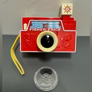 Fisher-Price Red Toy Camera with Yellow Strap